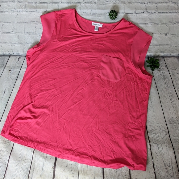 CALVIN KLEIN Sleeveless Cap Sleeve Tank Blouse Top - Picture 8 of 14